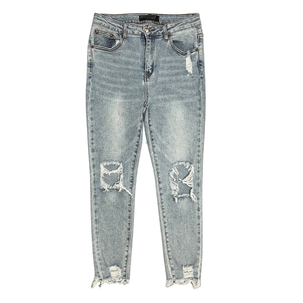 Monkey Ride Jeans Original Vintage Women's Size 9 Distressed Ankle High Rise Y2K